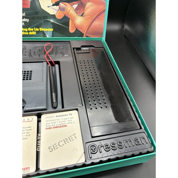 Lie Detector Board Game 1987 Pressman Scientific Crime Solving Mattel Vintage - Picture 2 of 9